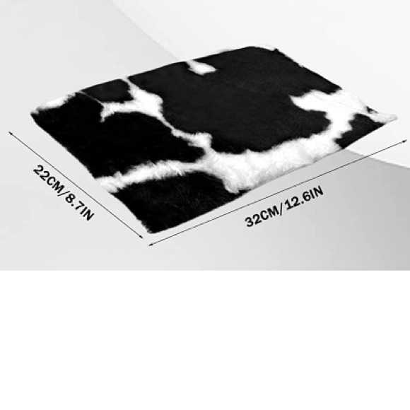 Cow Print Fluffy Universal Arm Rest Center Counsole Cover - Picture 2 of 2